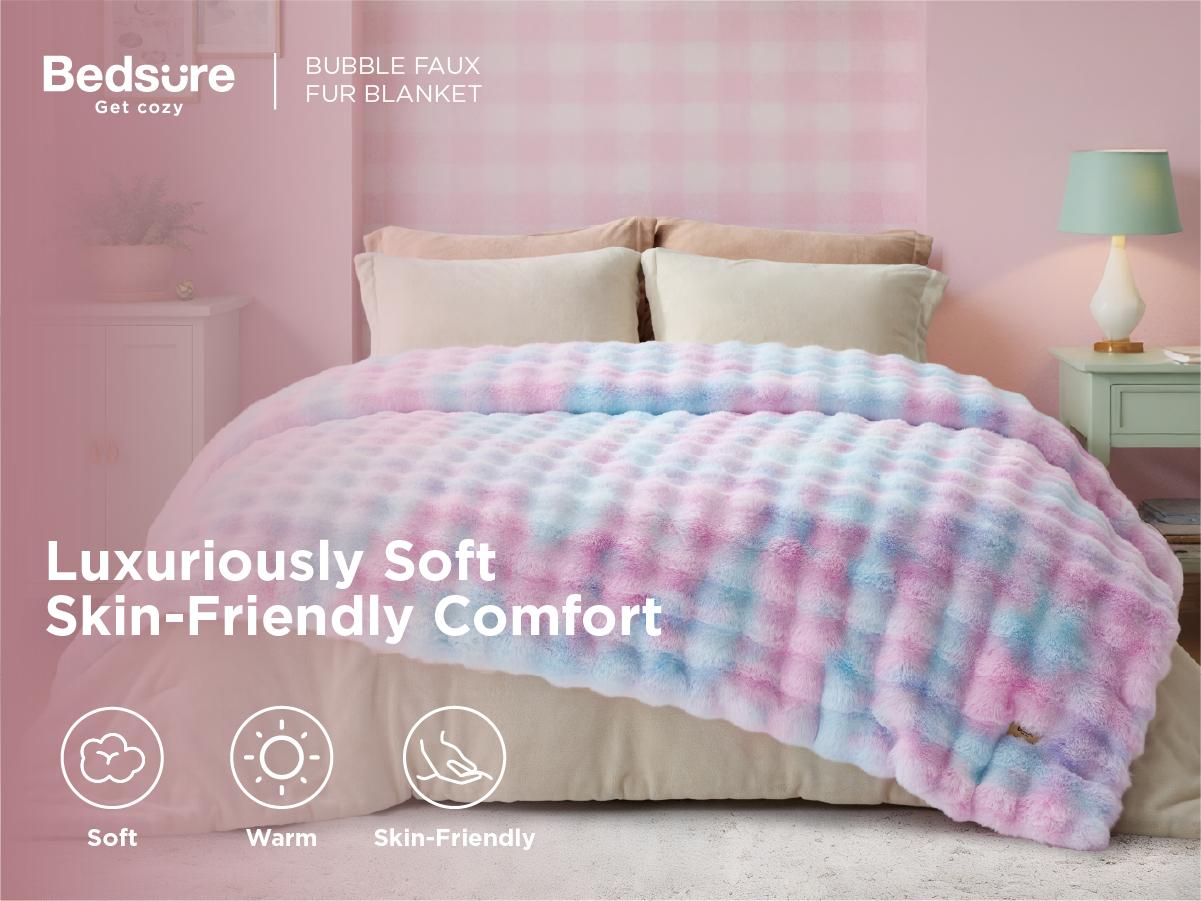 【Spring Glow Up】Bedsure Weighted Faux Rabbit Fur , Soft Fluffy Fuzzy  Cozy Plush Sherpa Fleece  Blanket, Thick Warm  Blanket Gifts for Women,The  Blanket  For Stress & Anxiety,Soft  Warm ComforterComforter