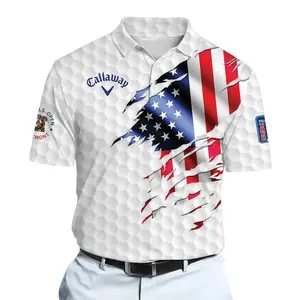 Patriotic American Flag Golf Polo – USA 250th Anniversary Performance Polo Shirt
