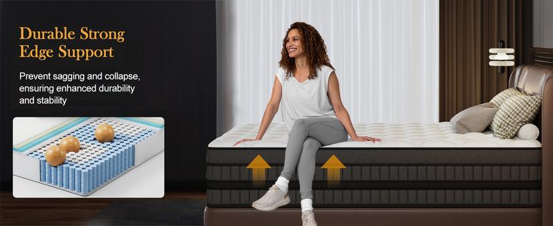 LayRoad 12/14 Inch Twin Full Queen King , Hybrid Memory Foam Mattress in a Box | Pocket Spring + Zoned Support | Soft and Comfortable, Pressure Relief, Medium Firmness, CertiPUR-US Certified(mattresses | queen size mattress | full size mattress)