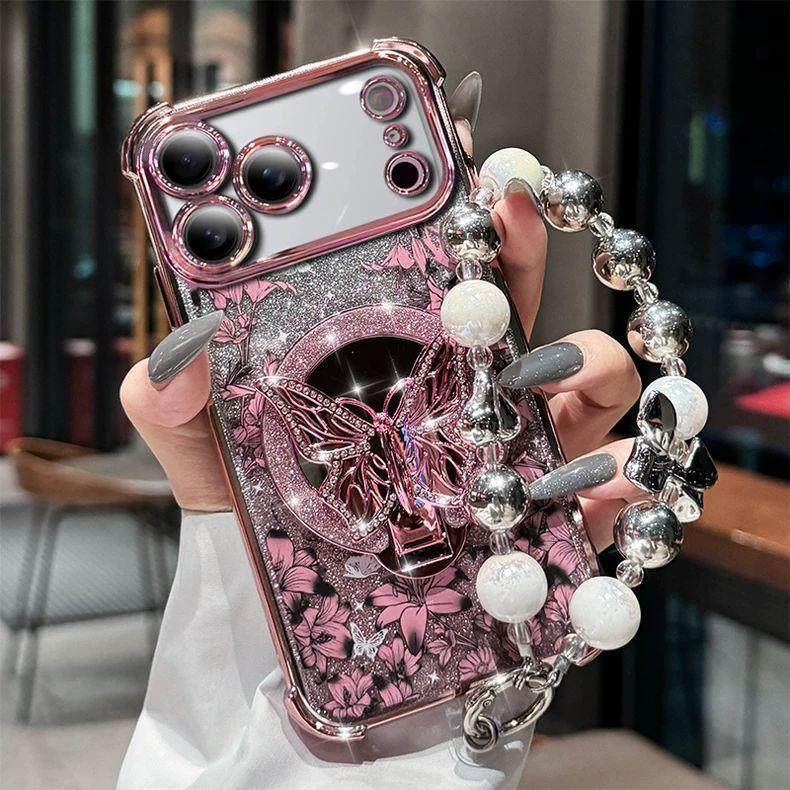 Suitable for Apple 17 Pro Max Phone Case iPhone 16 High-end Protective Cover 15 Plus Flower