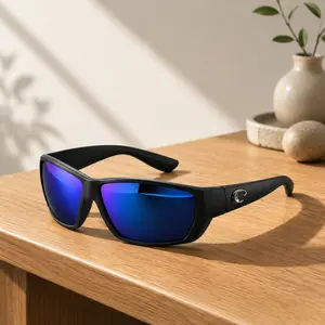 Costa Polarized Sunglasses for Men, UV400 Anti Glare Lens, Sport Wrap Frame for Fishing Driving Hiking Travel