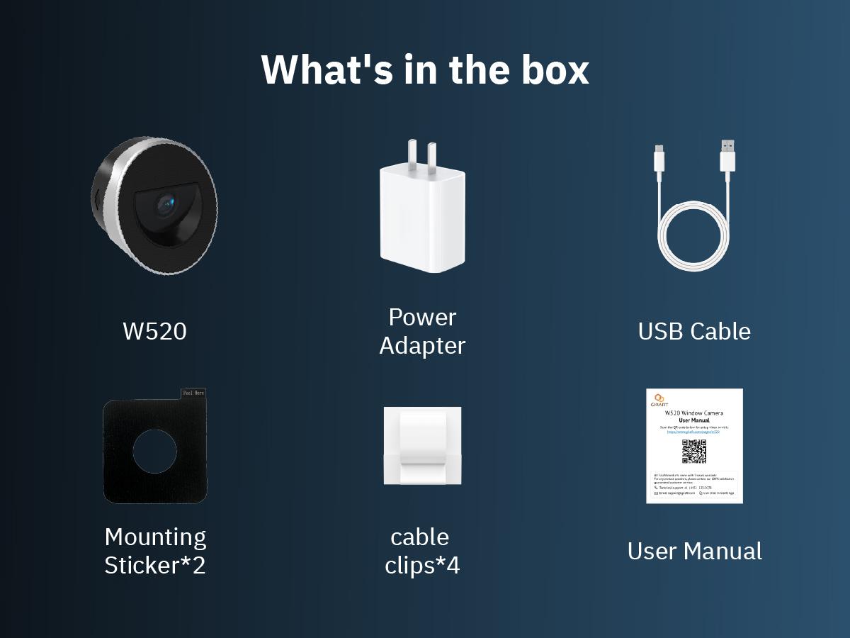 Girafit 2K Second Floor Window Camera, ChroMax AI Color Night Vision, 2.4GHz & 5GHz Wi-Fi Indoor Security Cameras, Person & Motion Detection, 24/7 Recording, Easy & Quick Install, MicroSD Card Local Monitoring