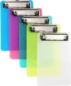 5Pcs Plastic Colorful Mini Clipboard, Cute Clipboard Memo Size Pocket Clip Boards A6 Clipboards for classrooms Offices Restaurants 4.7x7.3 Inch