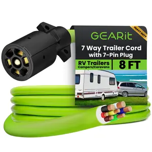 Heavy Duty 14AWG 7 Way Conductor Wire RV Trailer Cord