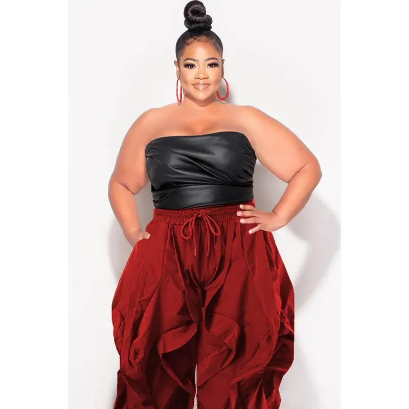faux leather tops plus size - TikTok Shop