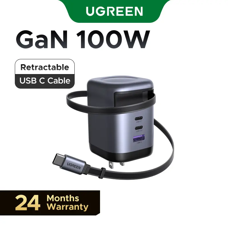 UGREEN USB C Charger Block 100W, 4-Port GaN Super Fast Charger, Type C Wall Charger Adapter with USB C Charging Cable for MacBook Pro/Air,iPad Pro, iPhone 17/16/15Pro and More，DealsForYouDays tiktokshopbacktoschool