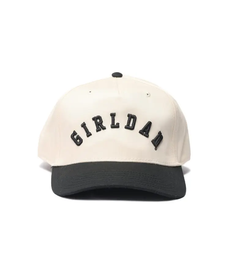 GirlDad Athletic 3D Embroidered Classic Natural/Black Baseball Cap, Girl Dad, Girl Dad Gift, Dad of Girl, New Dad Hat, Father's Day