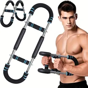 Twister Arm Trainer Full Body Muscle Power Bar for Arm Chest & Thigh Workout Heavy Duty Steel Equipment Adjustable Resistance Home Gym Tool