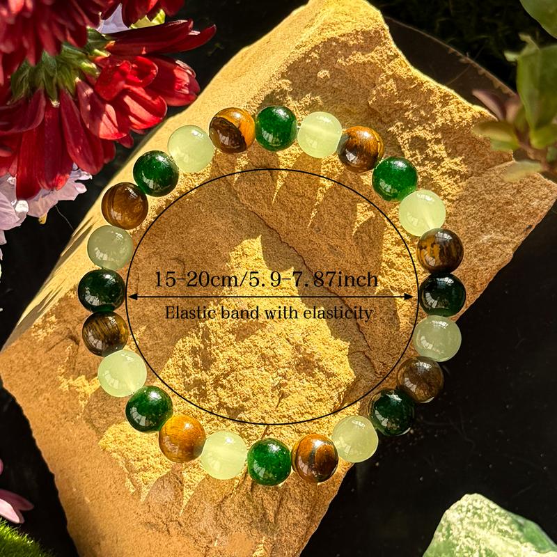 Money Bracelet With Green Aventurine Stone Tiger Eye Stone - Lucky Bracelet - Attracting Wealth, Abundance, And Prosperity