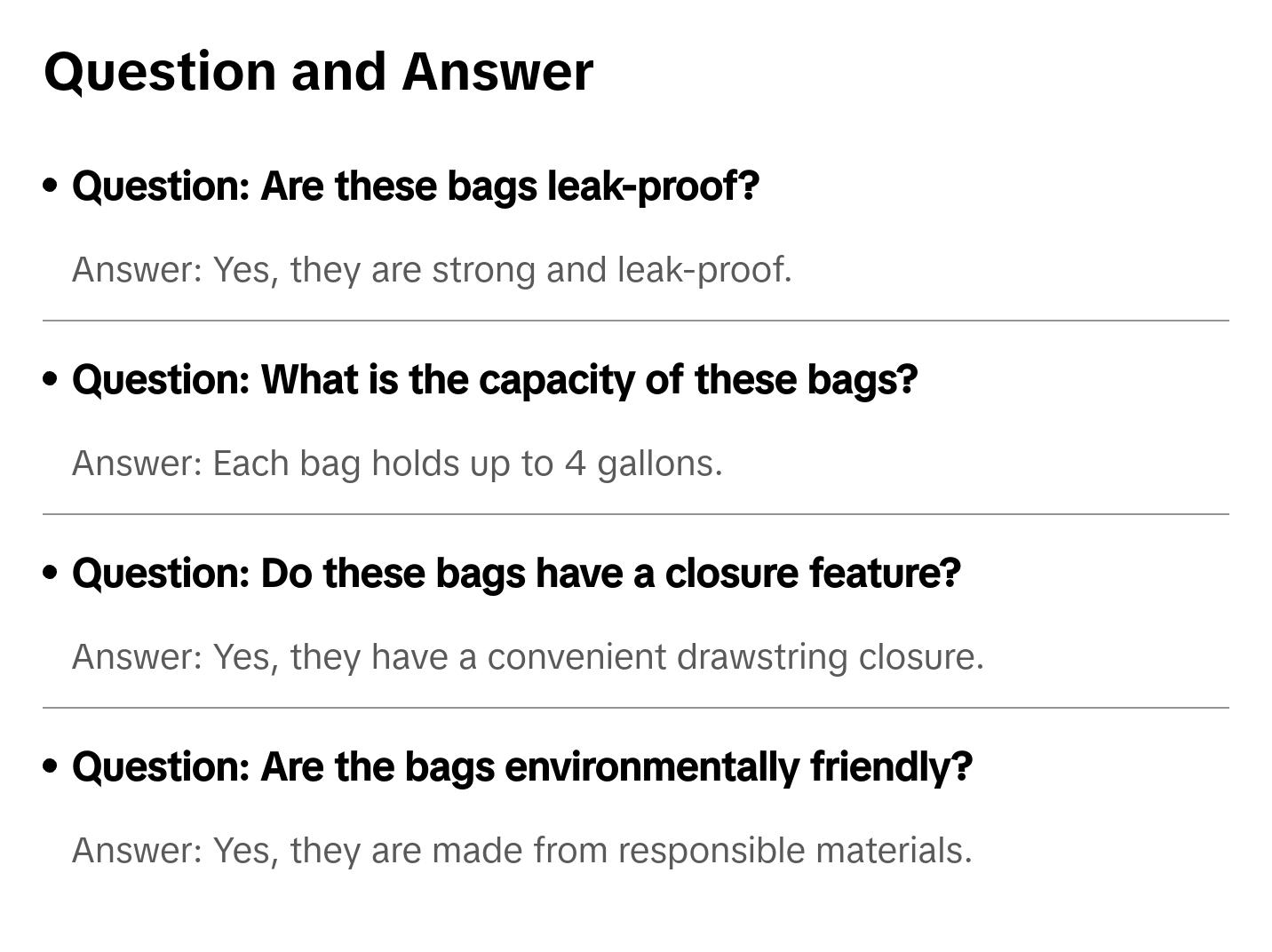 4 Gallon Trash Bags - Durable and Leak-Proof