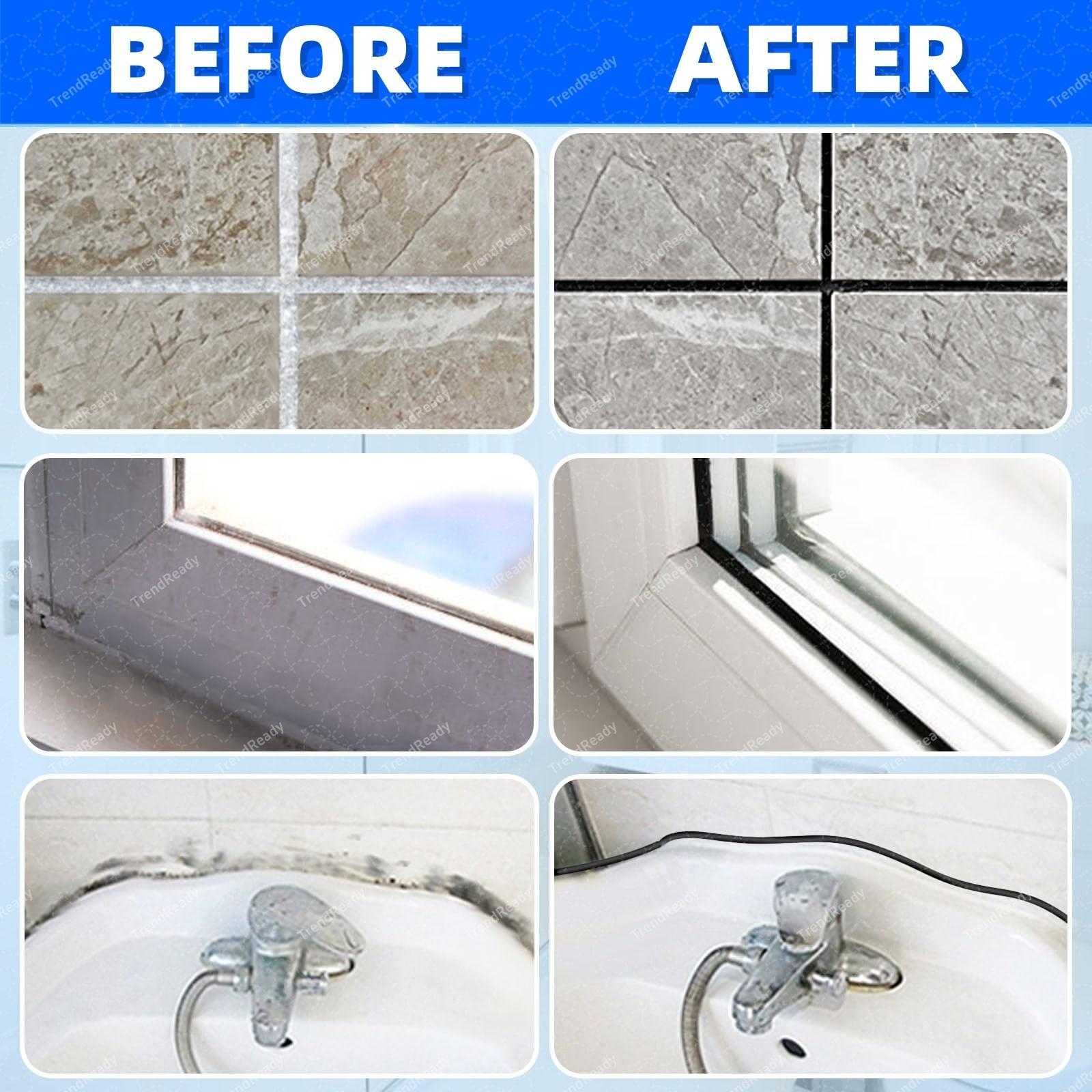 2PCS Heavy-Duty Waterproof Adhesive Sealant - Extra Strong, Flexible, Bond-and-Seal Tile Grout for Kitchen Cabinets, Countertops, Bathroom Tiles, Living Room Washbasins, Floors, Halloween Use, Floor Tiles