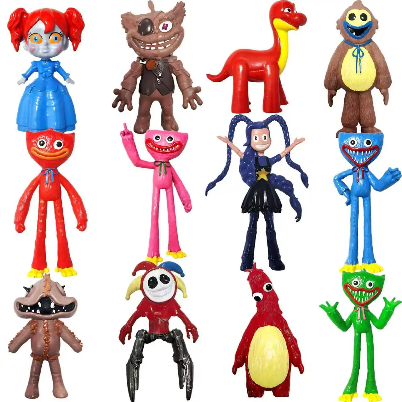 Whimsical Monster Plastic Action Figures Full Set - 8 or 12 No-Duplicate PVC Figurines, Premium Desk Decor, Cake Topper Fun, Unisex Kid-Friendly Gift for Collecting (Toys & Hobbies Collectibles)