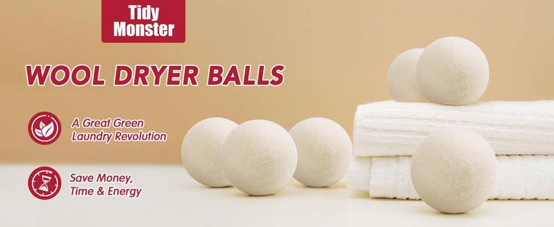 12 Pack Wool Dryer Balls, Laundry Dryer Balls Fabric Softener Alternative, Laundry Accessories for Washing & Drying, Household Items