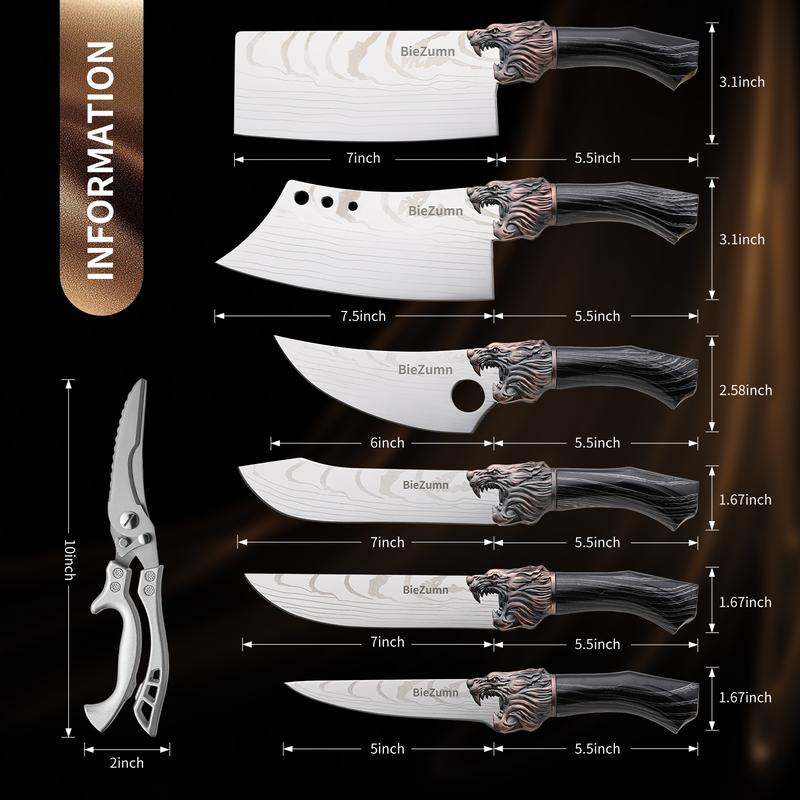 Knife Multicolor Premium Stainless Steel Cutlery Set Block Kitchen Knives super sharp kitchen knife Super Sharp masakan  rumahan