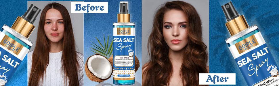 Sea Salt Spray for Men & Women, Natural Texture Spray for Hair Volume Adds Instant Thickness Light Hold Coconut Gel Sea Salt Spray for Men & Women, Natural Texture Spray for Hair Volume Adds Instant Thickness Light Hold Coconut Gel
