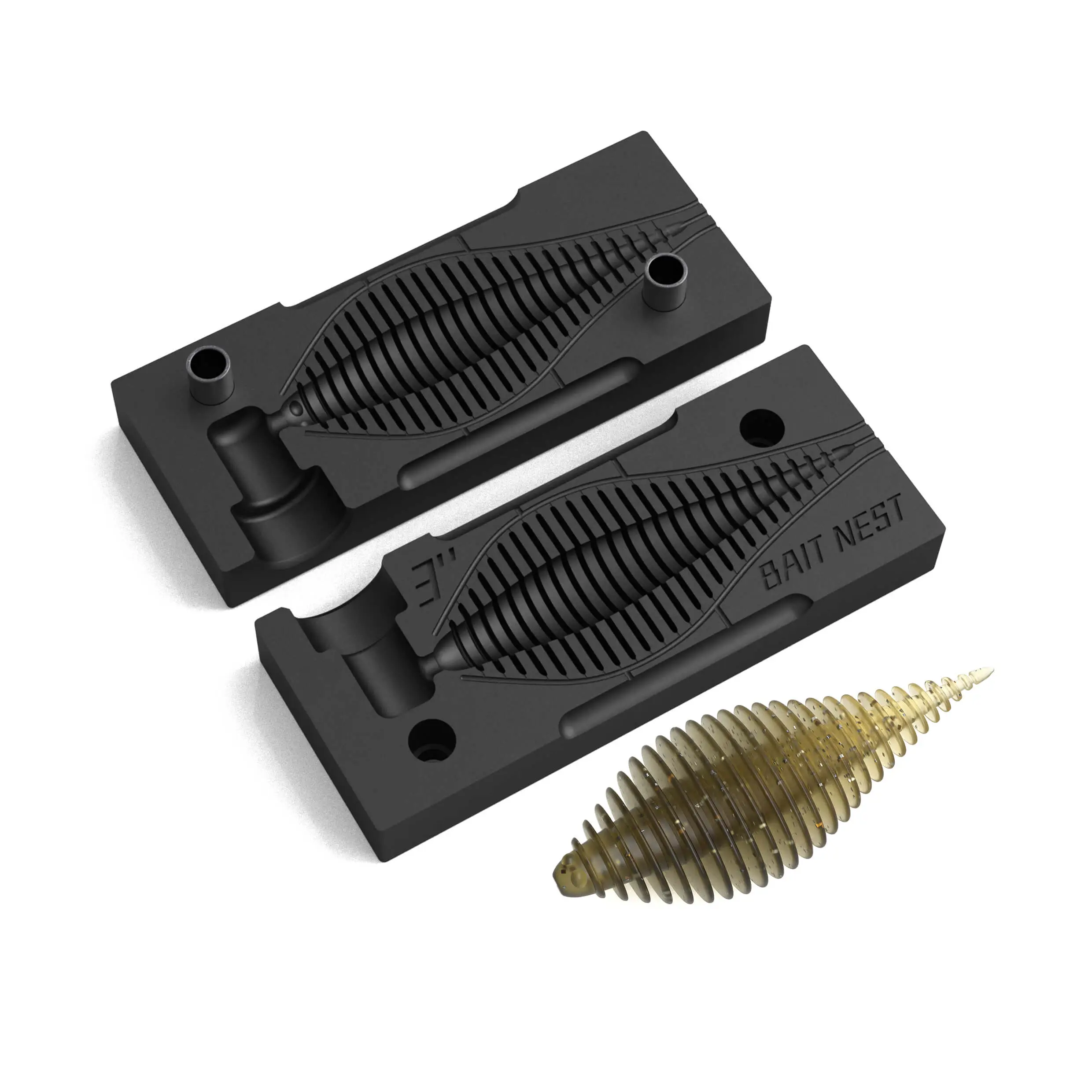 Bait Nest Soft Plastic Lure Mold with Bellows Gill Design for Fishing Equipment Easy to Use Versatile Application No Warranty