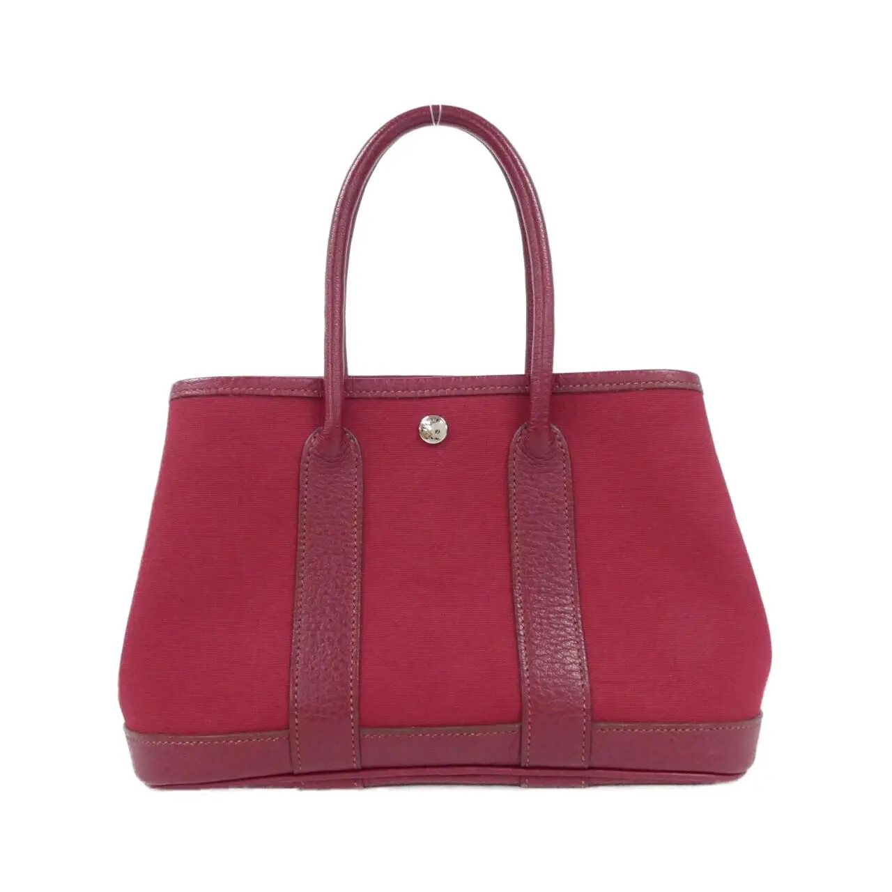 Pre-owned HERMÈS Canvas Shoulder Bags Hermes Garden Party Leather Tote Bag