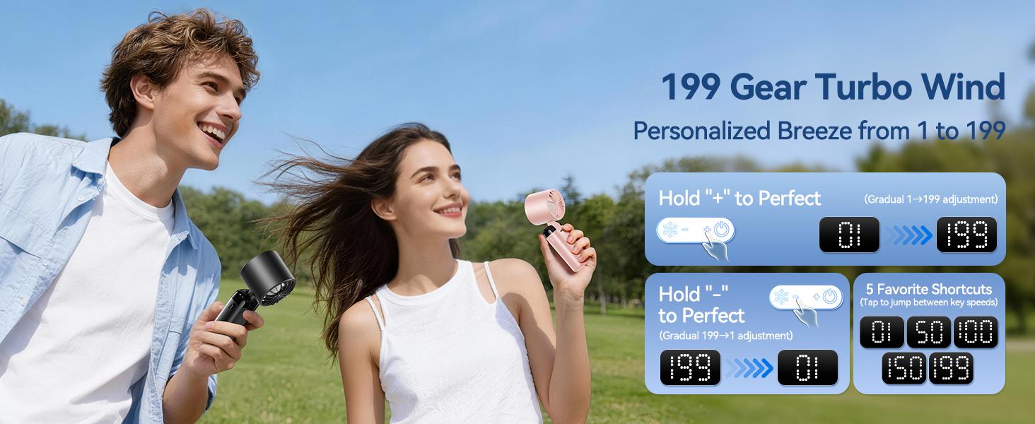 KIMMOO 4-in-1 portable refrigeration handheld turbo fan with 200 speed settings, 21,000 revolutions per minute, 12hour cooling, digital display, 120° rotation, USB charging, mini handheld personal fan.Suitable for travel, indoor use, and office desk usage KIMMOO 4-in-1 portable refrigeration handheld turbo fan with 200 speed settings, 21,000 revolutions per minute, 12hour cooling, digital display, 120° rotation, USB charging, mini handheld personal fan.Suitable for travel, indoor use, and office desk usage