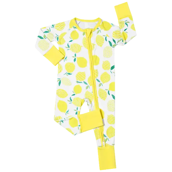 Bamboo Baby Long Sleeve Romper Jumpsuit Soft One Piece Pajamas Boy Girl 2-Way Zipper Coverall Sleeper in All Season