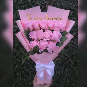 artificial roses rosas regalo flores gift flowers decor room Decorative forever lasting bouquet ramo