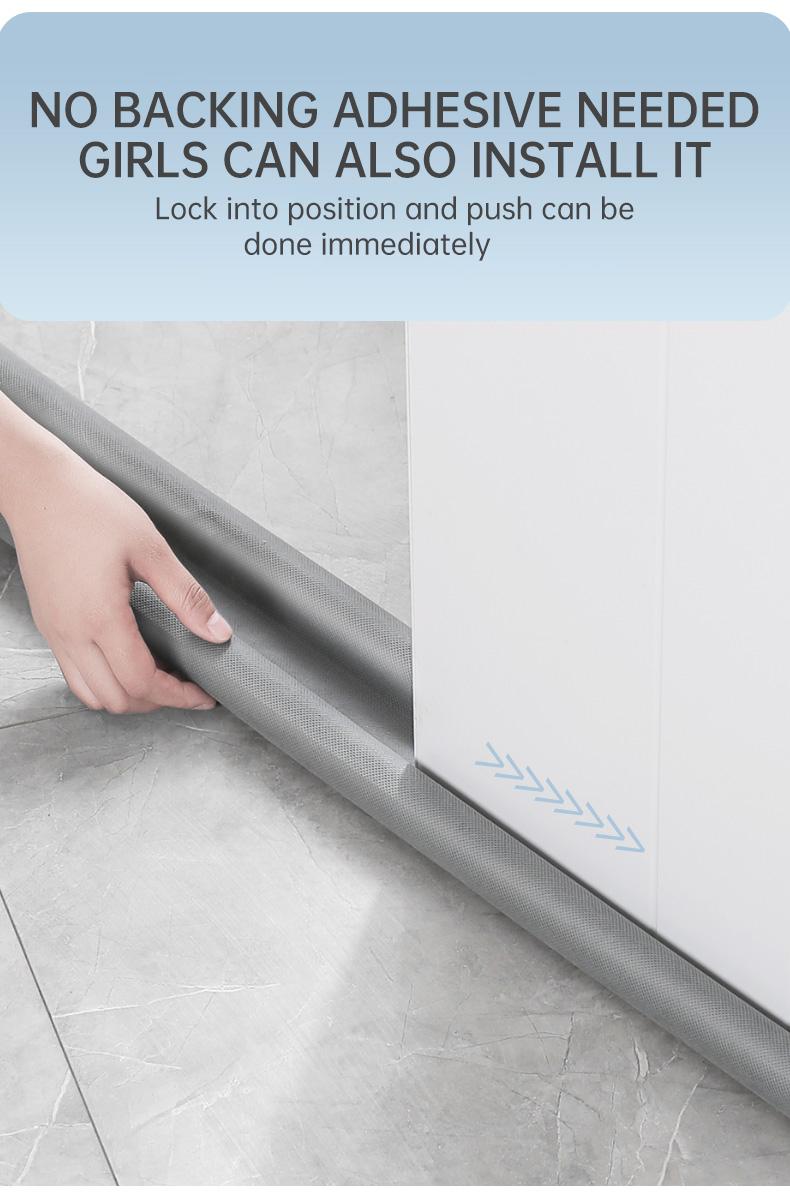 ZARIMI Door Bottom Sealing Strip 1 Count Adjustable Draft Stopper for 30-36 Inch Doors Noise Blocker Home Essentials Large Foam Size 2 Inches Diameter