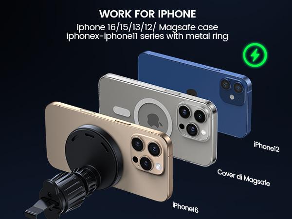 Lamicall 15W MagSafe Car Charger Mount – [2-in-1 Vent Clip & Dashboard Adhesive] Fast Wireless Magnetic Phone Holder for iPhone 16/15 Pro Max adjustable #TikTokShopBlackFriday #TikTokShopCyberMonday