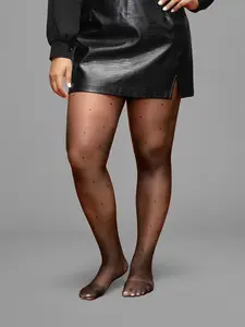 Polka Dot Sheer Black Stockings 2 Spring Break Gift For Easter's Day Mother's Day