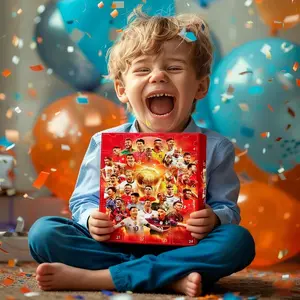 Christmas Gift Surprise: Premium Football ThemedCollectible Blind Box Figures & World Cup -Inspired Advent Calendar Set, Ideal for SoccerEnthusiasts to Count Down to the Big Day withMystery Fun