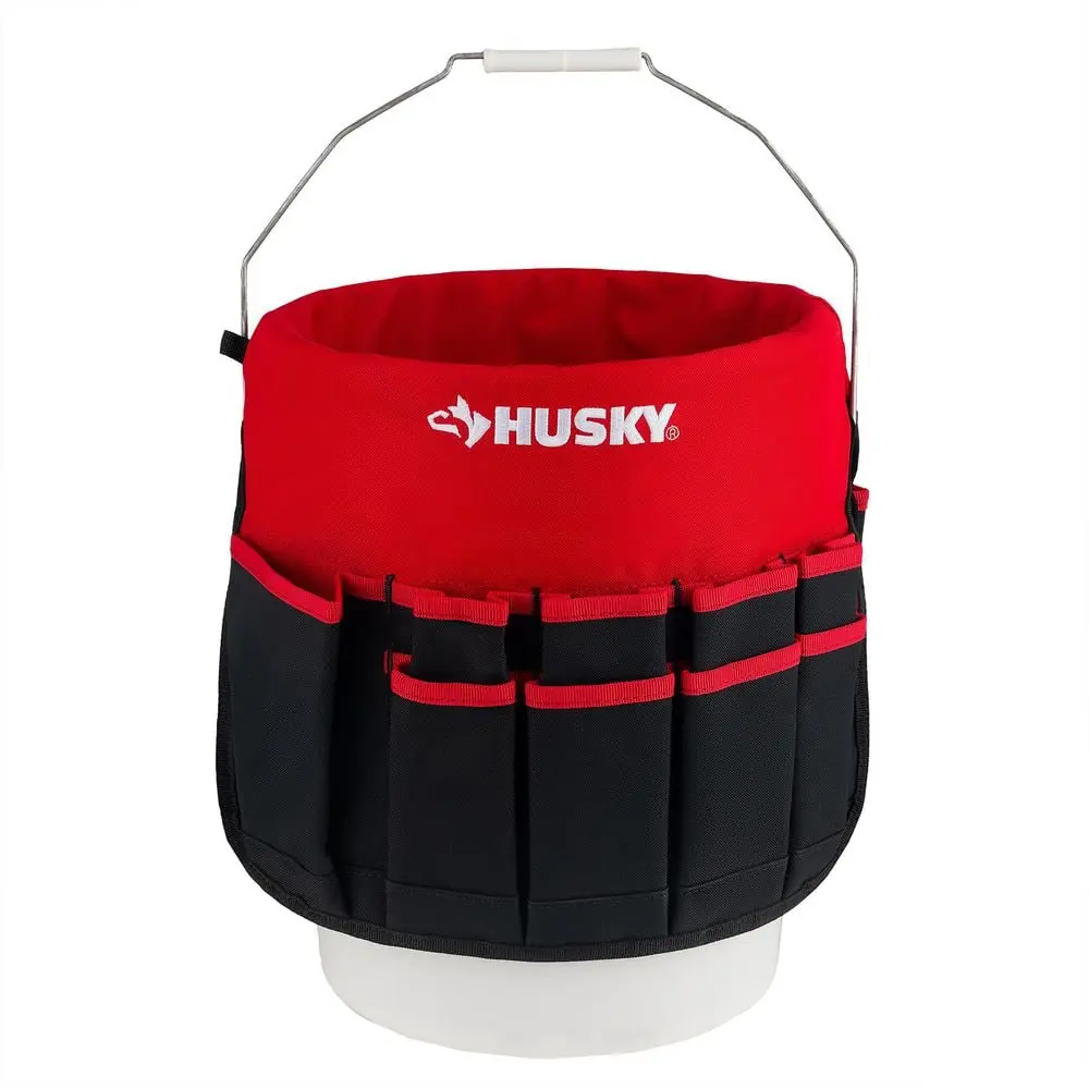 12 in. 30-Pocket Bucket Jockey 5 Gal. In-Bucket Storage Tool Bag
