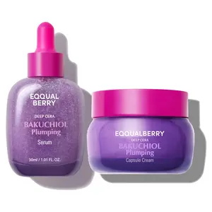 EQQUALBERRY Bakuchiol Duo – Serum & Capsule Cream Set for Firming, Smoothing & Hydrating | Gentle Retinol Alternative for Radiant, Resilient Skin