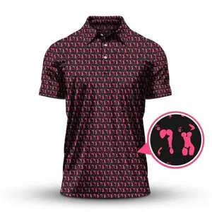 Body Art Pattern Golf Polos, Funny Golf Shirt, Crazy Golf Shirts For Men