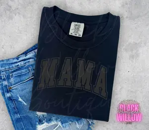 Black Monochrome Mama Tee Or Sweatshirt