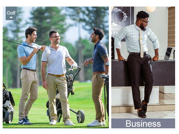 MAELREG Men’s Golf Pants, Stretch Quick Dry Lightweight Trousers, Classic Fit Casual Work Dress Pants with Pockets SpringStatements