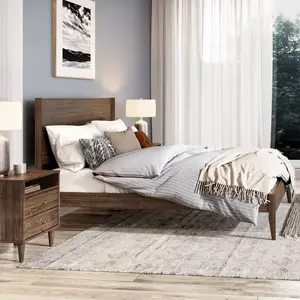 Mid Century Panel Bed