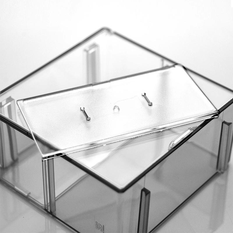 〔CC55〕1Set Double Layer Small Scale Car Model Display Box Transparent Dustproof Storage Box Large Capacity Desktop Organizer Box