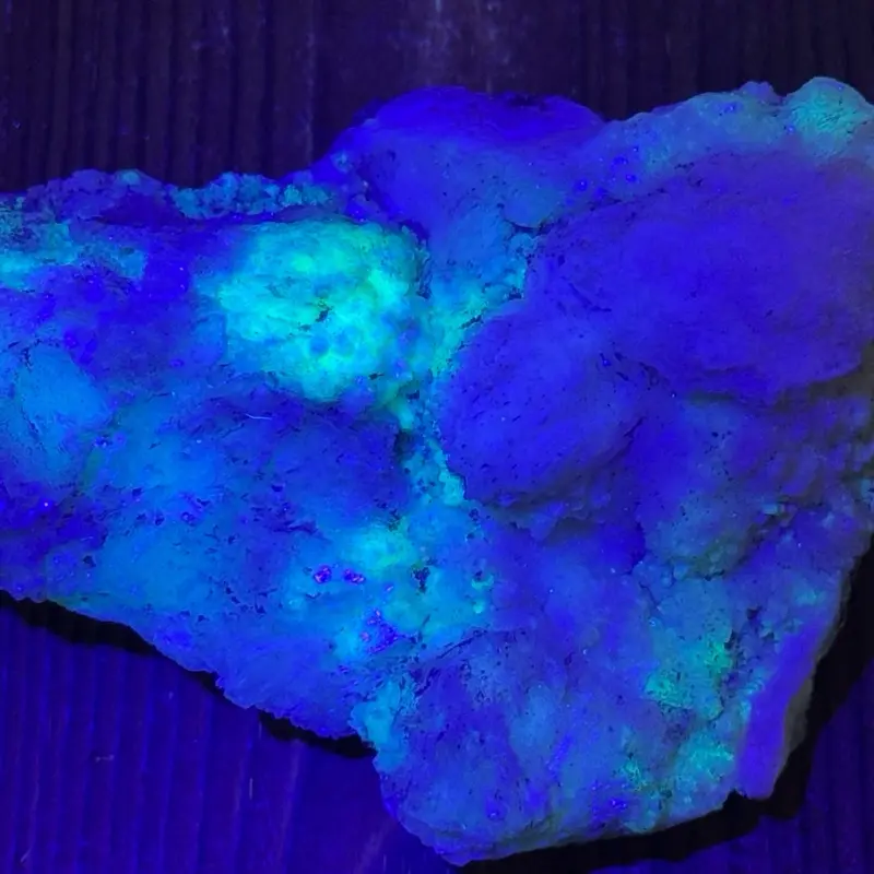 UV Reactive Aragonite / Calcite Crystal Cluster – Natural Fluorescent Mineral Specimen