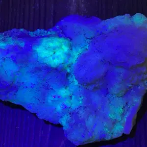 UV Reactive Aragonite / Calcite Crystal Cluster – Natural Fluorescent Mineral Specimen
