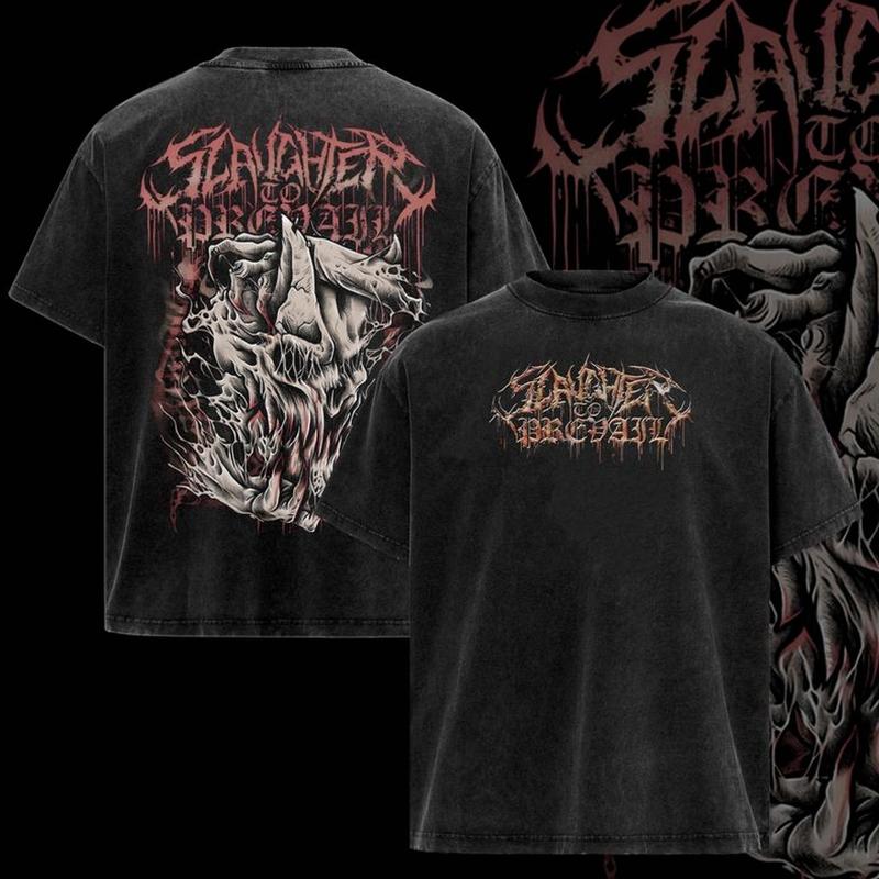 (Collection)Slaughter to Prevail Shirts  Slaughter to Prevail Rock Music Shirts collar short-sleeved shirts unisex family clothing U
