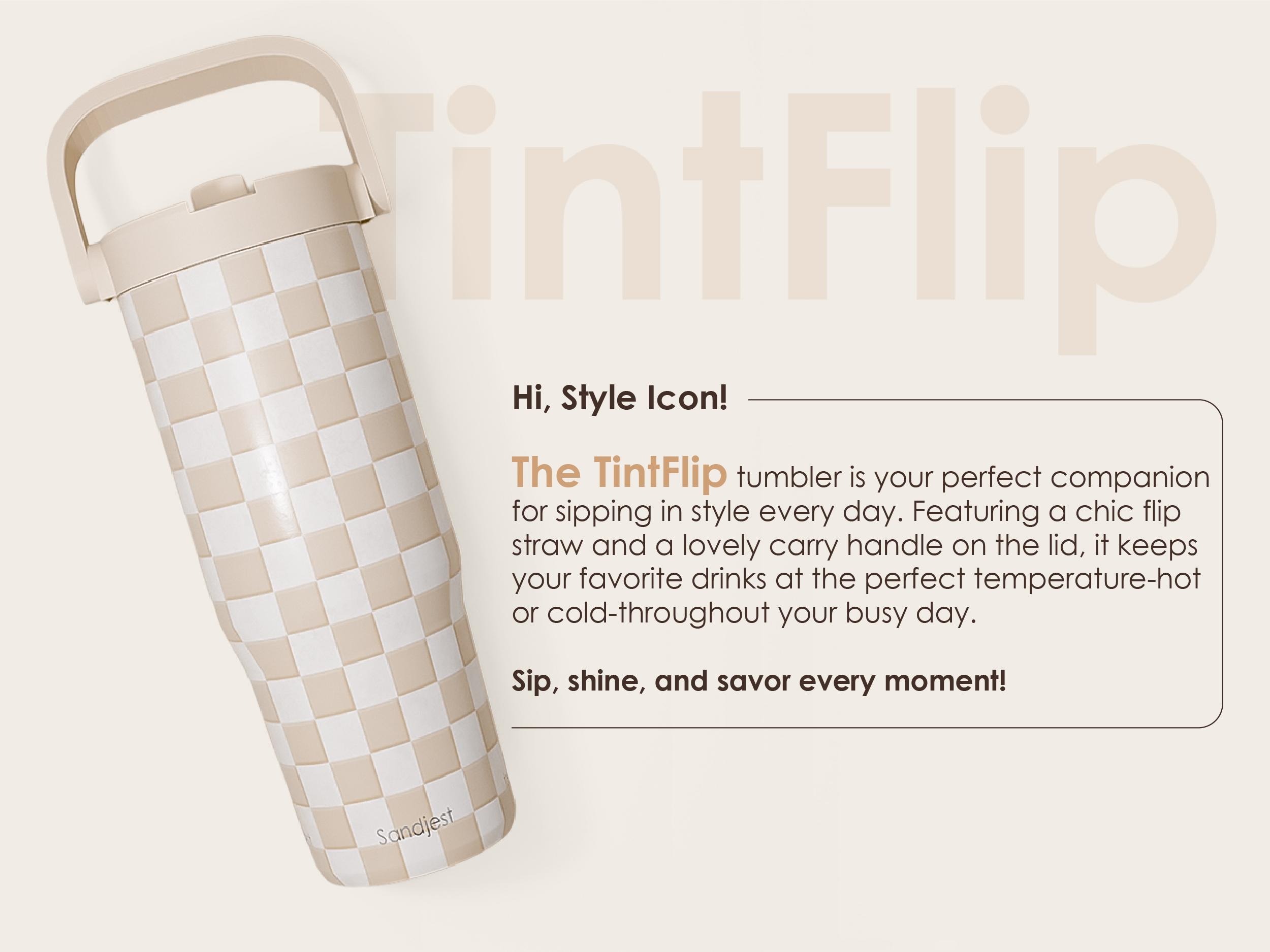 SANDJEST 30oz Insulated Tumbler with Straw Lid & Carry Handle, Leak Proof Stainless Steel, Cupholder Friendly, Travel Outdoor Spring Mother's Day Gift