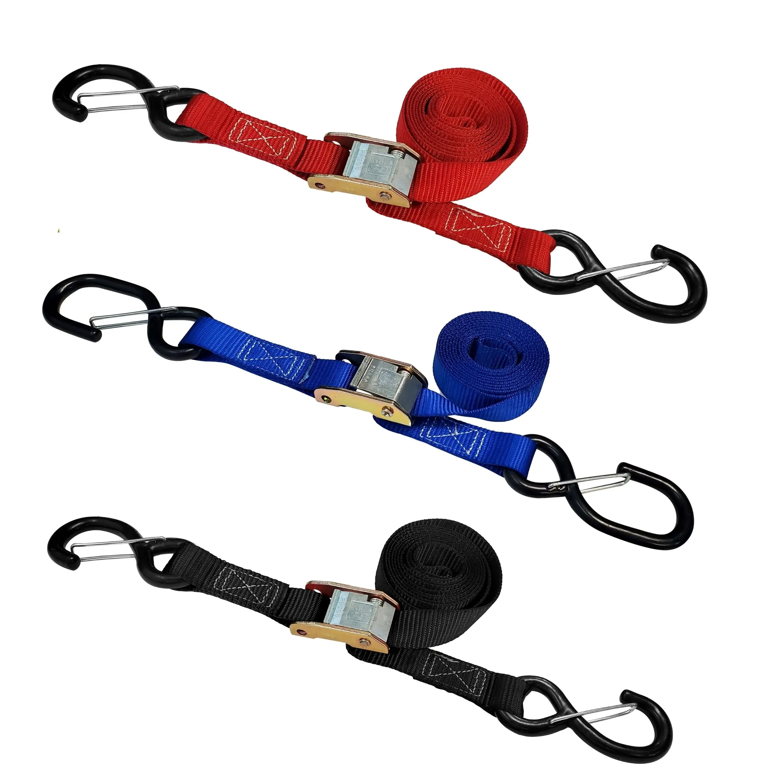1" X 6' Cam Buckle Strap With 2 S Hooks With Keeper - Without Loop End