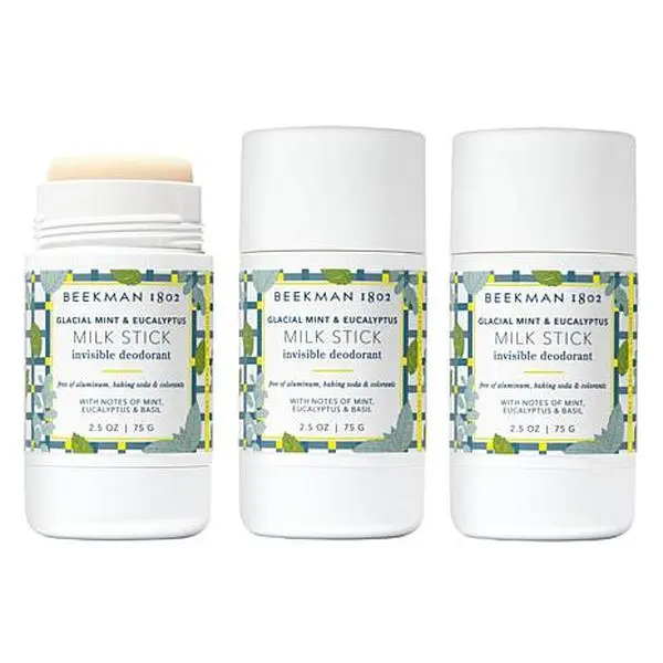 Beekman 1802 Milk Stick Glacial Mint & Eucalyptus Deodorant 3pk