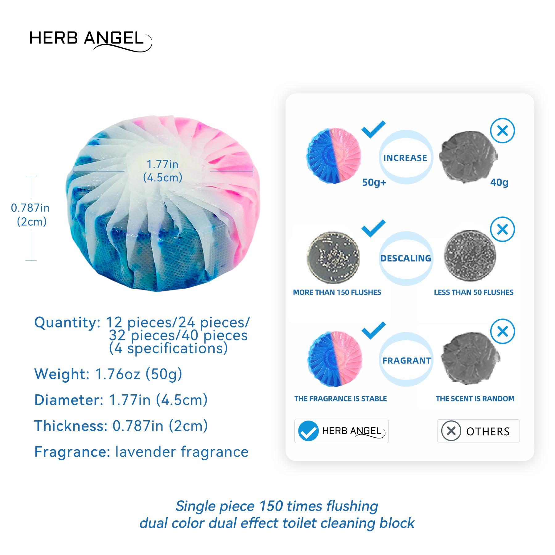 Dual Color & Dual Effect Automatic Toilet Bowl Cleaners Tablets （home essentials） 12 24 32 40 Pack Effective Cleaning Solution