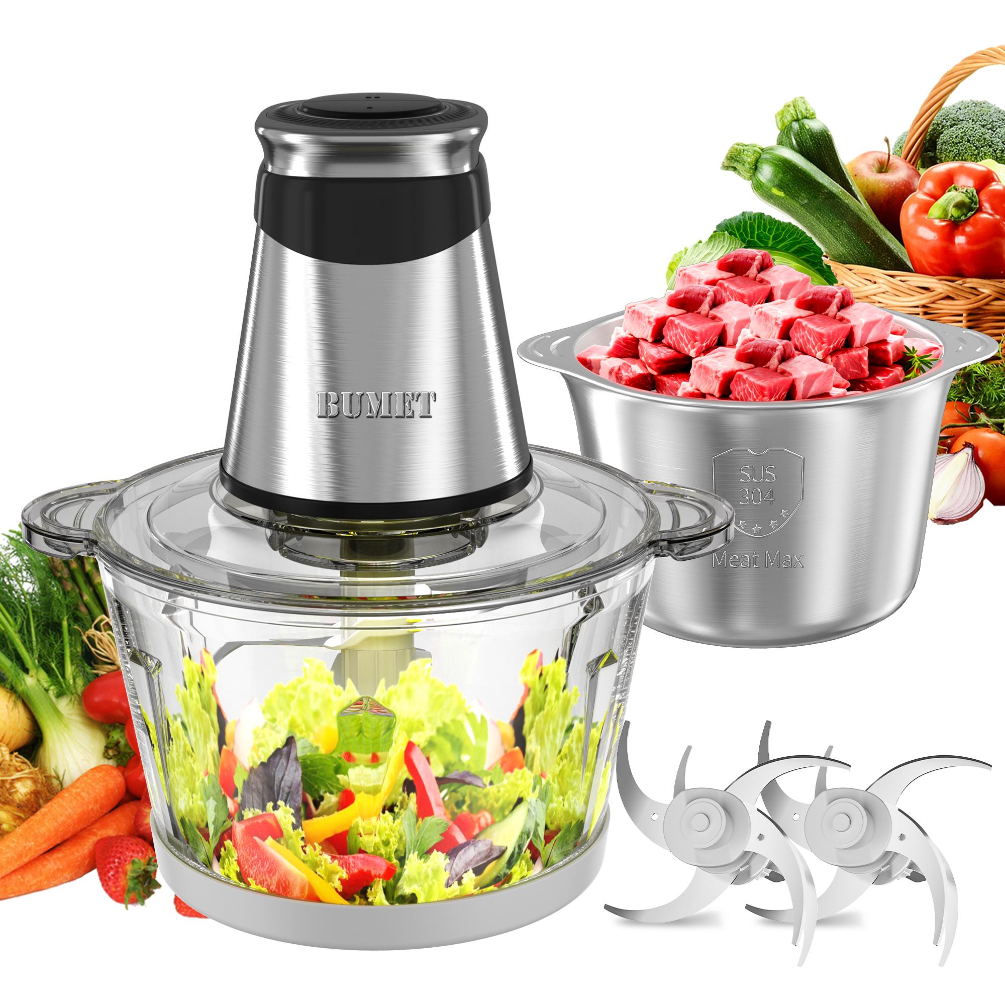 Premium 2-Speed Multi-Function Food Processor For Chopping Mincing Pureeing Knives