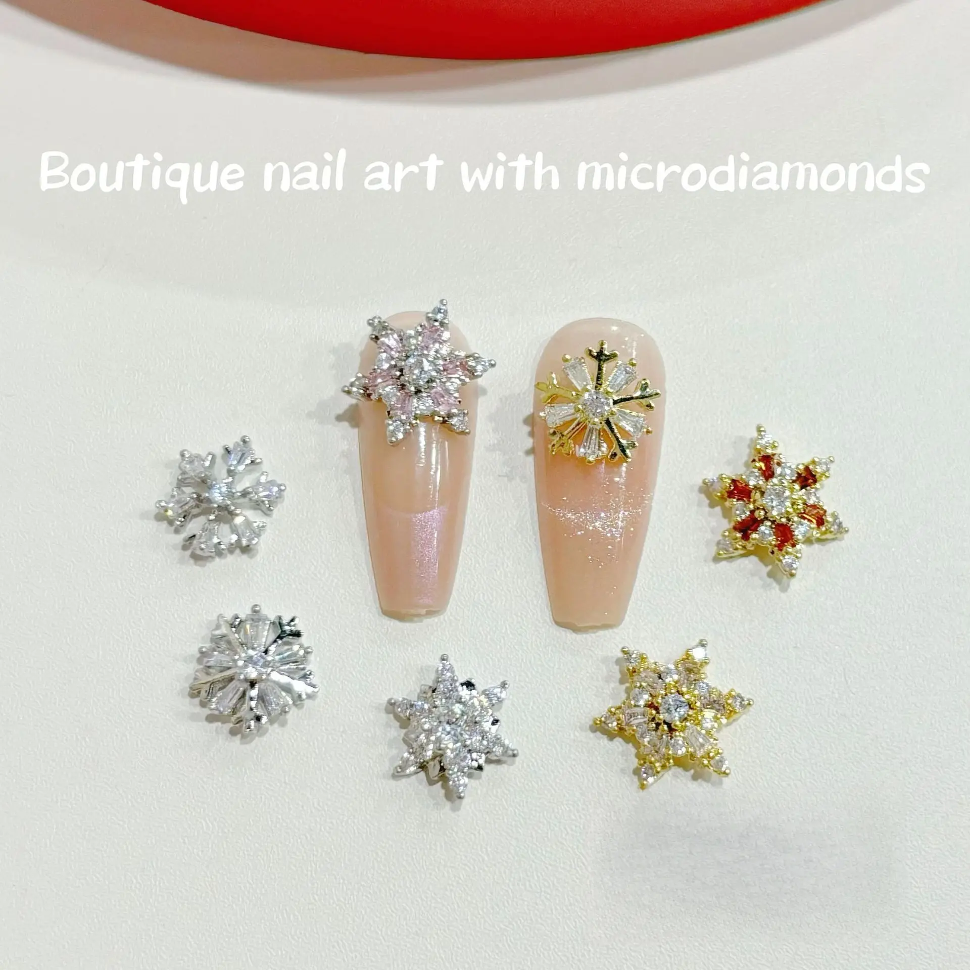 Nail Art Zircon Christmas Snowflake Collection Accessories