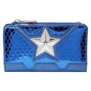 Loungefly Marvel Shine Captain America Cosplay Flap Wallet