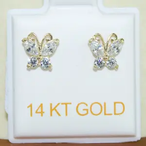 Butterfly Stud Earrings | 14K