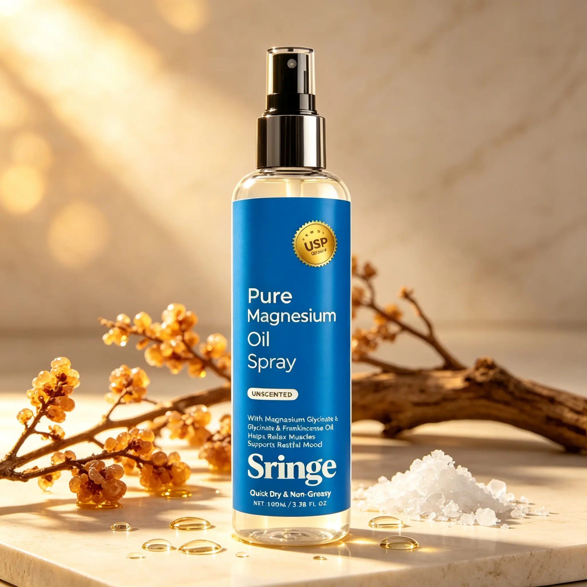 No fragrance, no fillers. Just pure magnesium oil. This unscented spray soothes tired muscles & preps your body for deep rest. Fast-absorbing, USP certified, 100% natural. Net 100ml. #unscented #magnesiumtherapy #sleephygiene