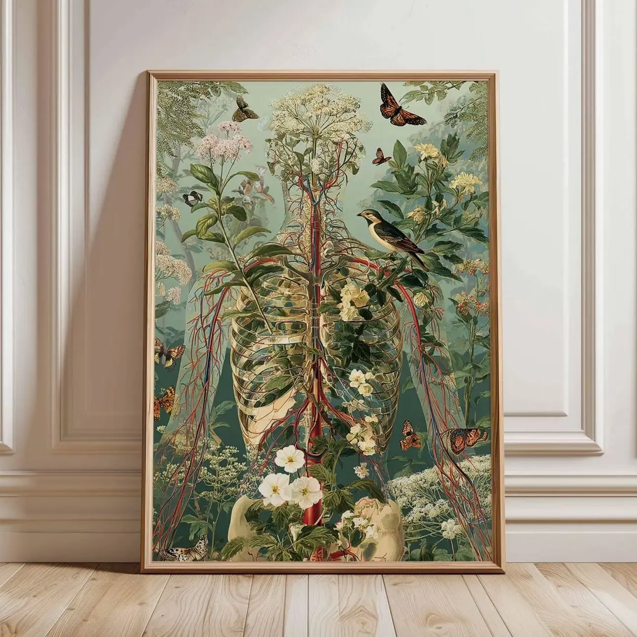 Human Anatomy Wall Art, Vintage Medical Poster, Human Body Chart Print, Doctor Office Decor H