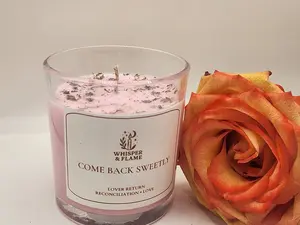 Come Back Sweetly Ritual Candle | Love Reconnection & Emotional Softening | Whisper & Flame
