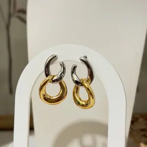 DOUBLE TONE EARRINGS